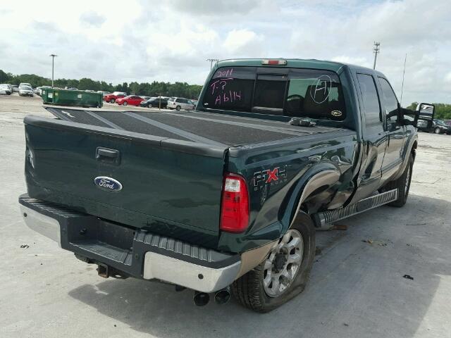 1FT7W2BT7BEC90775 - 2011 FORD F250 SUPER GREEN photo 4