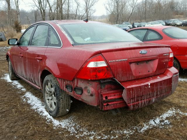 1FAHP24197G158857 - 2007 FORD FIVE HUNDR RED photo 3