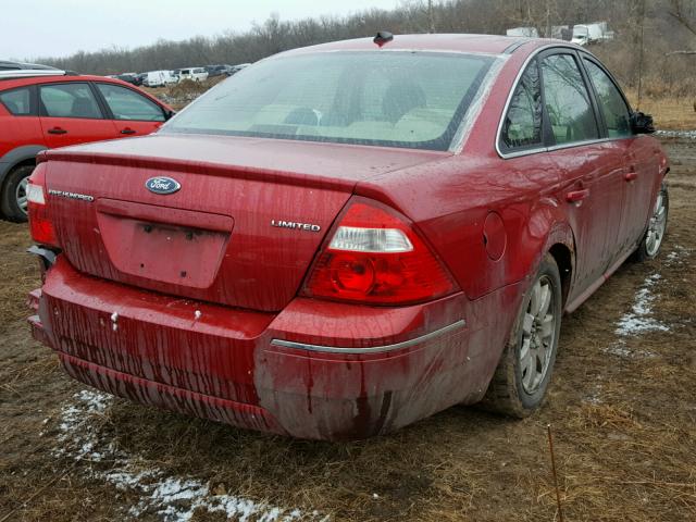 1FAHP24197G158857 - 2007 FORD FIVE HUNDR RED photo 4
