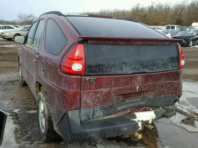 3G7DA03E43S500681 - 2003 PONTIAC AZTEK MAROON photo 3