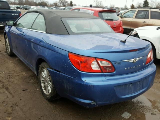 1C3LC45K18N175236 - 2008 CHRYSLER SEBRING BLUE photo 3