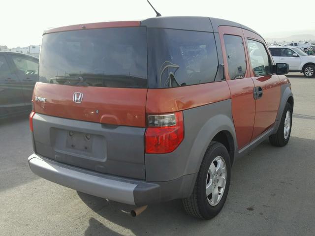 5J6YH18583L014680 - 2003 HONDA ELEMENT EX ORANGE photo 4