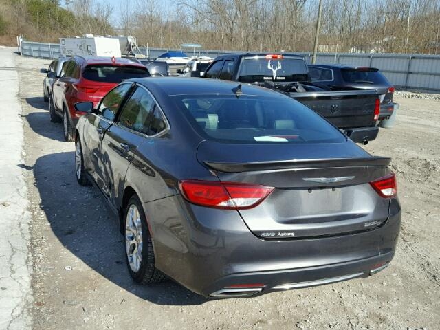 1C3CCCEG7FN523639 - 2015 CHRYSLER 200 C GRAY photo 3