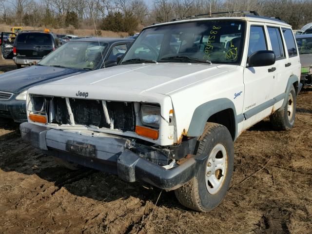 1J4FJ68S5VL585917 - 1997 JEEP CHEROKEE S WHITE photo 2