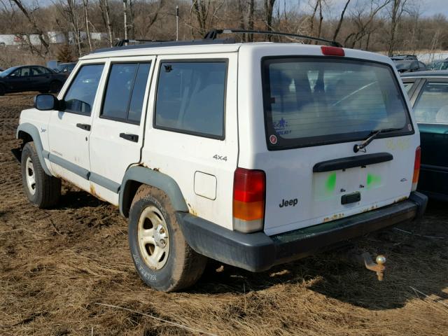 1J4FJ68S5VL585917 - 1997 JEEP CHEROKEE S WHITE photo 3