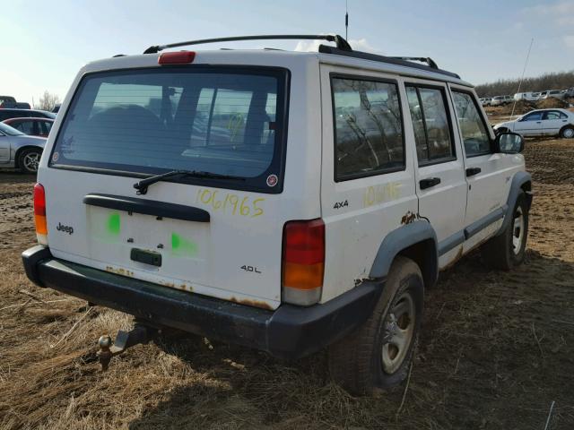 1J4FJ68S5VL585917 - 1997 JEEP CHEROKEE S WHITE photo 4