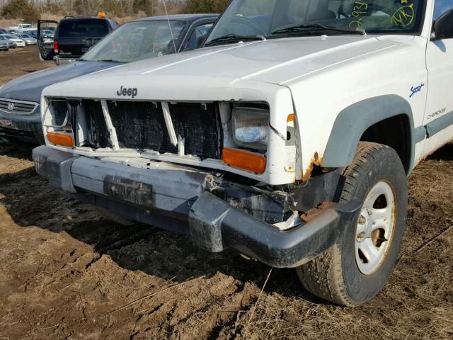 1J4FJ68S5VL585917 - 1997 JEEP CHEROKEE S WHITE photo 9