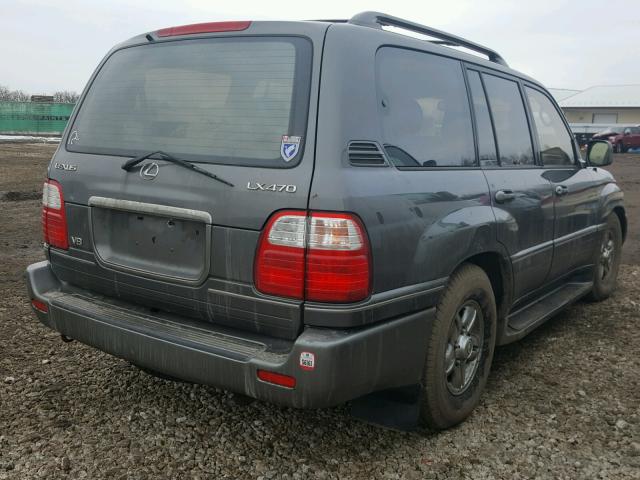 JTJHT00W513510257 - 2001 LEXUS LX 470 GRAY photo 4