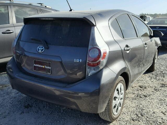 JTDKDTB30E1072422 - 2014 TOYOTA PRIUS C GRAY photo 4