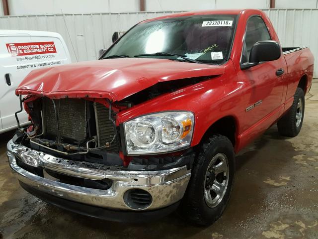 1D7HA16K57J519408 - 2007 DODGE RAM 1500 S RED photo 2