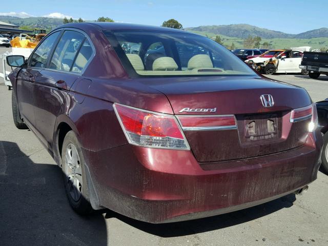 1HGCP2F4XBA114858 - 2011 HONDA ACCORD LXP BURGUNDY photo 3