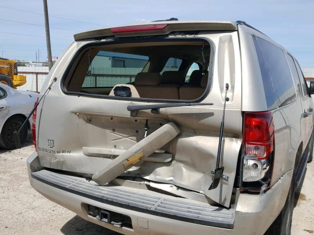 3GNFC16057G297195 - 2007 CHEVROLET SUBURBAN C GOLD photo 9