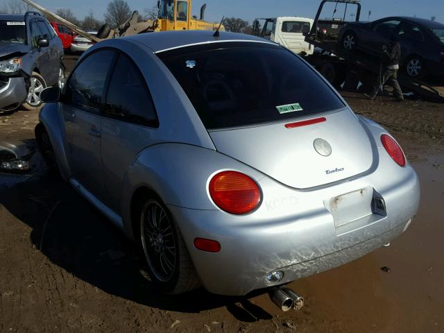 3VWED21C42M446745 - 2002 VOLKSWAGEN NEW BEETLE SILVER photo 3