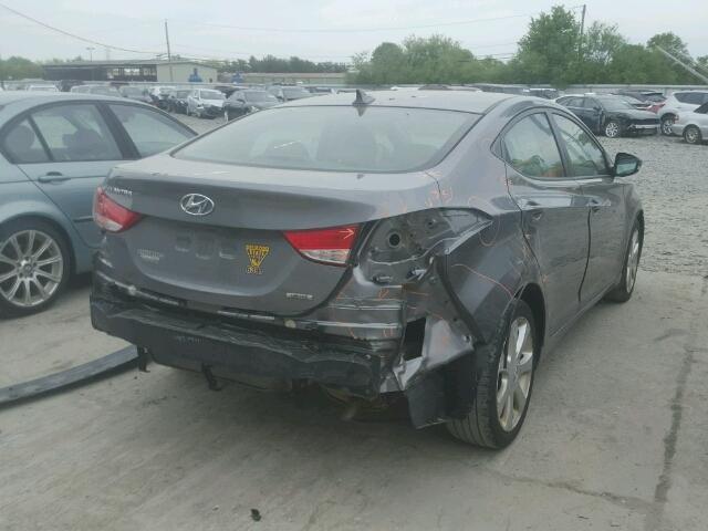 5NPDH4AEXBH075029 - 2011 HYUNDAI ELANTRA SILVER photo 4