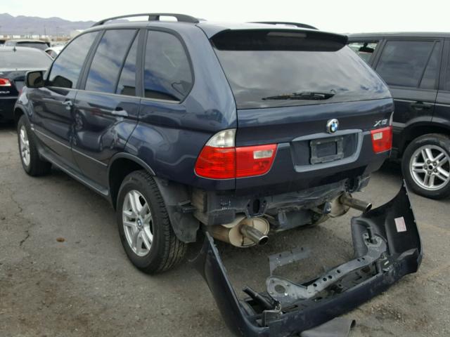 5UXFA13564LU25150 - 2004 BMW X5 3.0I BLUE photo 3