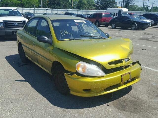 KNADC123916043933 - 2001 KIA RIO GREEN photo 1