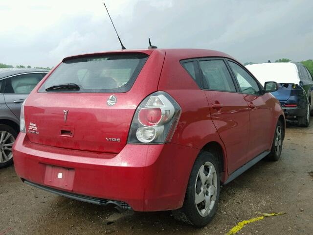 5Y2SP67859Z469578 - 2009 PONTIAC VIBE RED photo 4