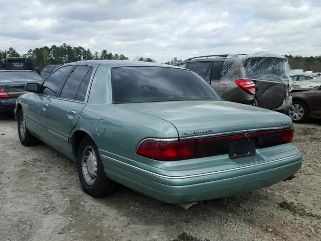 2MELM75W2VX643173 - 1997 MERCURY GRAND MARQ TEAL photo 3