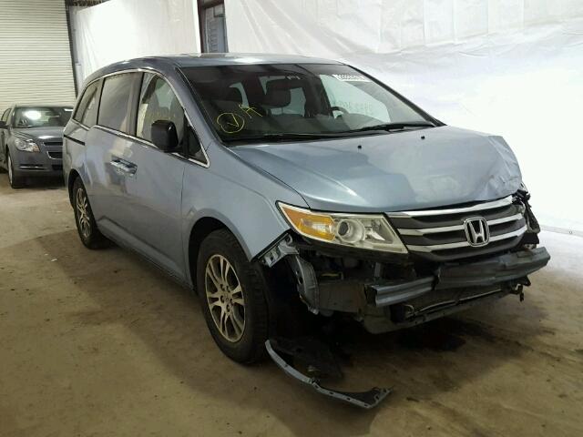 5FNRL5H65BB013304 - 2011 HONDA ODYSSEY EX BLUE photo 1