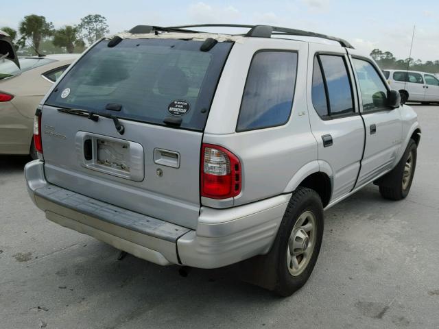 4S2CK58W614337588 - 2001 ISUZU RODEO S SILVER photo 4