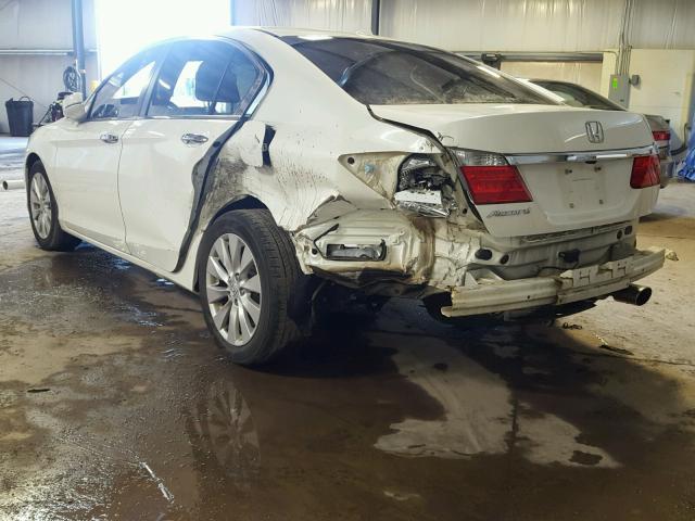 1HGCR2F81DA275955 - 2013 HONDA ACCORD EXL WHITE photo 3