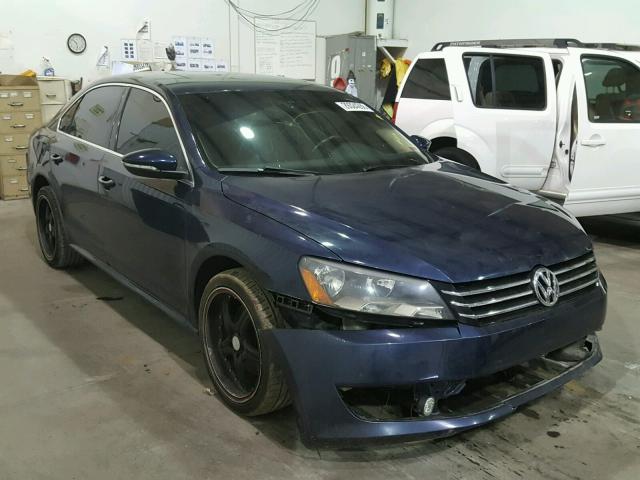 1VWBH7A34CC011022 - 2012 VOLKSWAGEN PASSAT SE BLUE photo 1