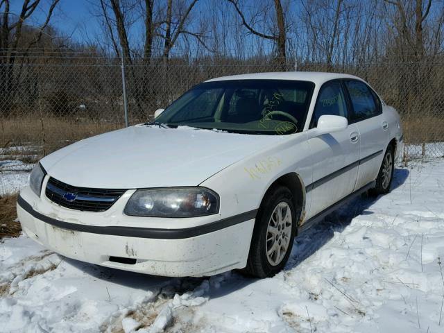 2G1WF52E219211862 - 2001 CHEVROLET IMPALA WHITE photo 2