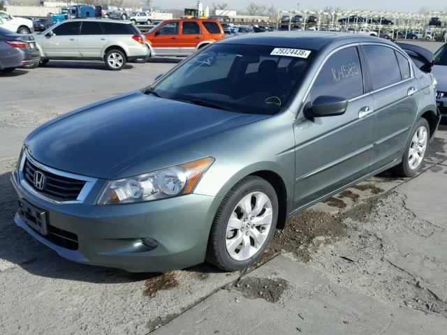 1HGCP36828A001925 - 2008 HONDA ACCORD EXL GREEN photo 2