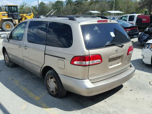 4T3ZF13C12U507232 - 2002 TOYOTA SIENNA LE GOLD photo 3