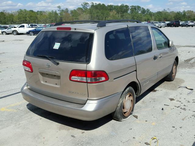 4T3ZF13C12U507232 - 2002 TOYOTA SIENNA LE GOLD photo 4