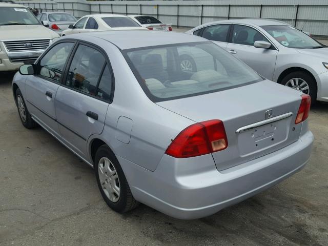 2HGES15152H540094 - 2002 HONDA CIVIC DX SILVER photo 3