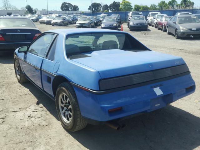 1G2PE11RXHP230171 - 1987 PONTIAC FIERO BLUE photo 3