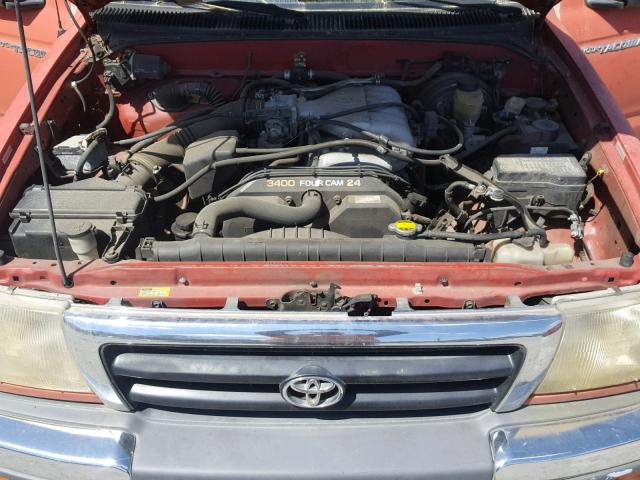 4TASN92N3XZ569949 - 1999 TOYOTA TACOMA XTR RED photo 7