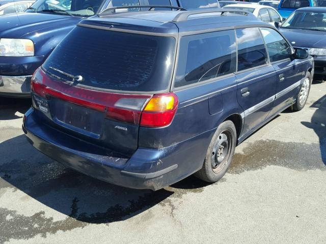 4S3BH635927306538 - 2002 SUBARU LEGACY L BLUE photo 4