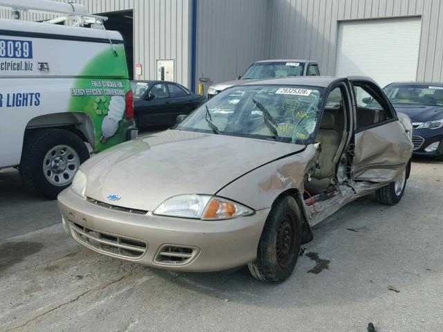 1G1JC524917207688 - 2001 CHEVROLET CAVALIER B GOLD photo 2