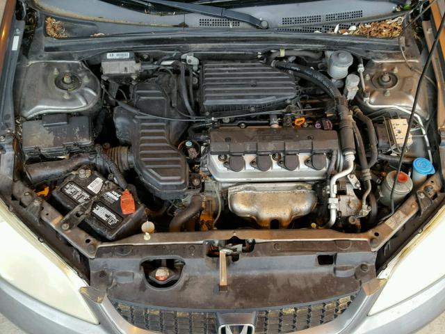 1HGEM21965L041856 - 2005 HONDA CIVIC EX ვერცხლისფერი ფოტო 7