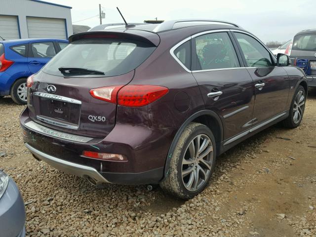 JN1BJ0RR4HM406586 - 2017 INFINITI QX50 MAROON photo 4