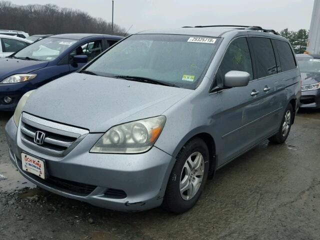 5FNRL38485B014616 - 2005 HONDA ODYSSEY EX SILVER photo 2