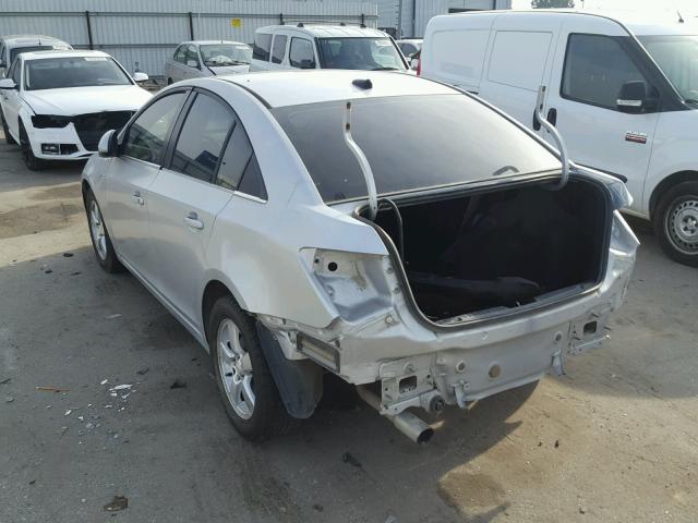 1G1PF5SC6C7101887 - 2012 CHEVROLET CRUZE LT SILVER photo 3