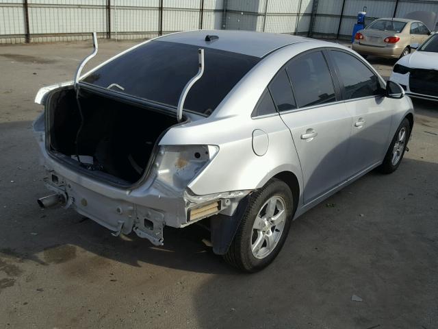 1G1PF5SC6C7101887 - 2012 CHEVROLET CRUZE LT SILVER photo 4