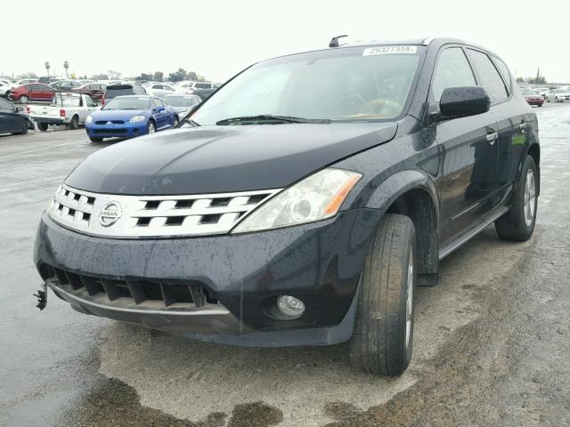 JN8AZ08W33W229426 - 2003 NISSAN MURANO SL BLACK photo 2