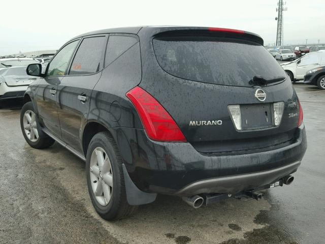 JN8AZ08W33W229426 - 2003 NISSAN MURANO SL BLACK photo 3