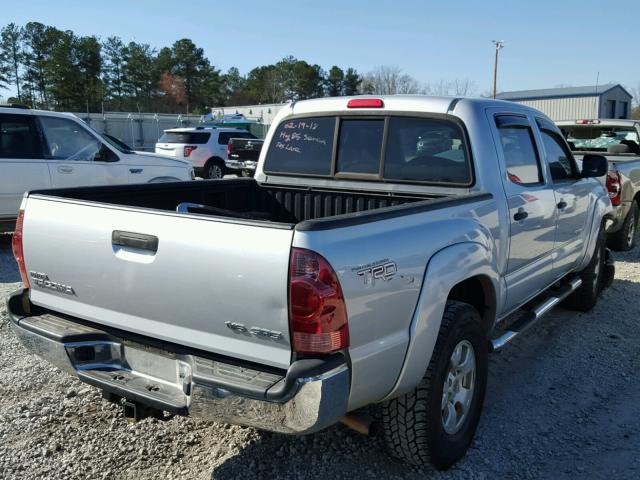 3TMLU42N78M019218 - 2008 TOYOTA TACOMA DOU SILVER photo 4