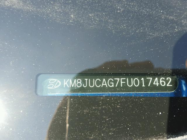 KM8JUCAG7FU017462 - 2015 HYUNDAI TUCSON LIM BLUE photo 10