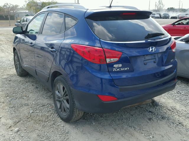 KM8JUCAG7FU017462 - 2015 HYUNDAI TUCSON LIM BLUE photo 3