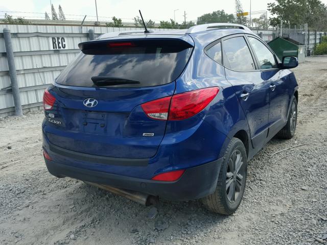 KM8JUCAG7FU017462 - 2015 HYUNDAI TUCSON LIM BLUE photo 4