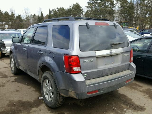 4F2CZ92Z88KM11391 - 2008 MAZDA TRIBUTE I SILVER photo 3