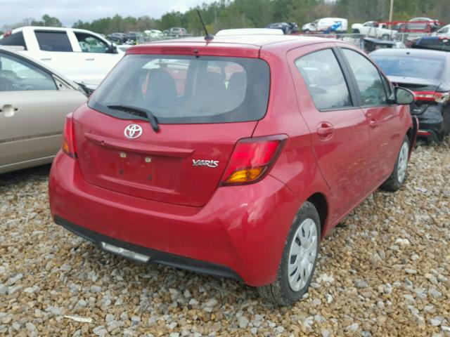 VNKKTUD36HA075178 - 2017 TOYOTA YARIS L RED photo 4