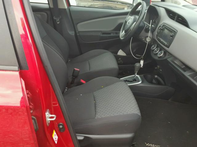 VNKKTUD36HA075178 - 2017 TOYOTA YARIS L RED photo 5