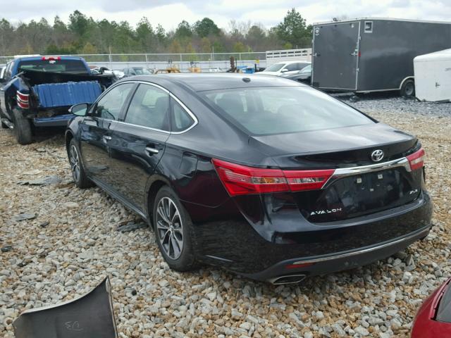 4T1BK1EB0JU281144 - 2018 TOYOTA AVALON XLE BLACK photo 3